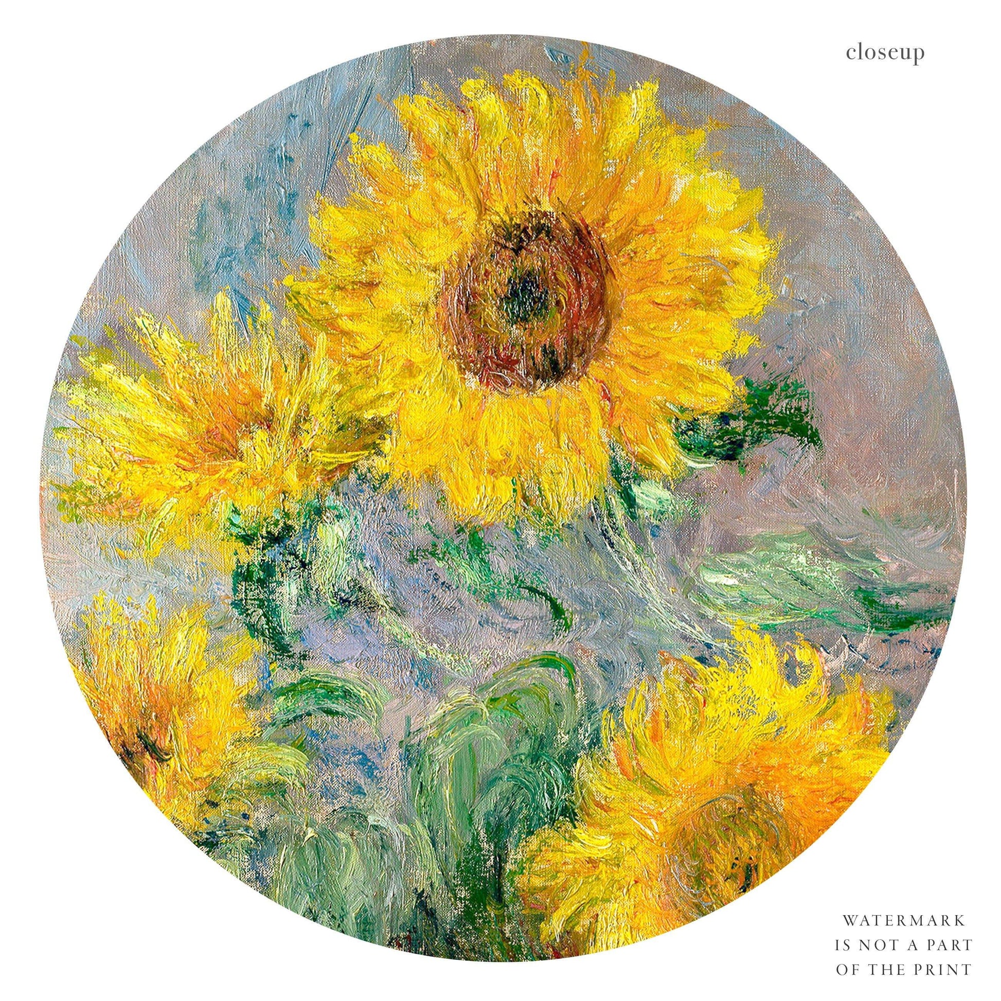 Claude Monet, Bouquet of Sunflowers Art Print – Floral Wall Decor