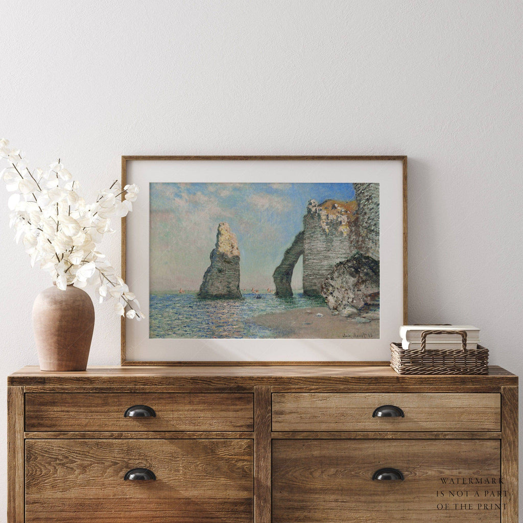 Claude Monet The Cliffs at Étretat Art Print – Impressionist Seascape Poster