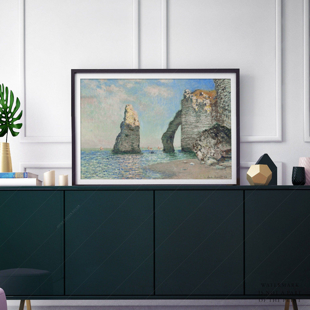 Claude Monet The Cliffs at Étretat Art Print – Impressionist Seascape Poster
