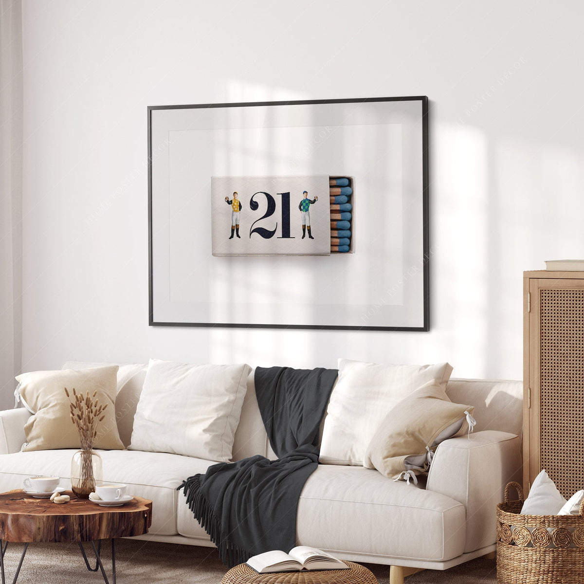 21 Club Matchbox Photography Print – Vintage Bar Wall Art Decor
