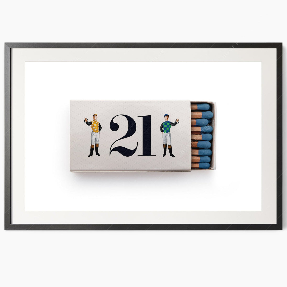 21 Club Matchbox Photography Print – Vintage Bar Wall Art Decor