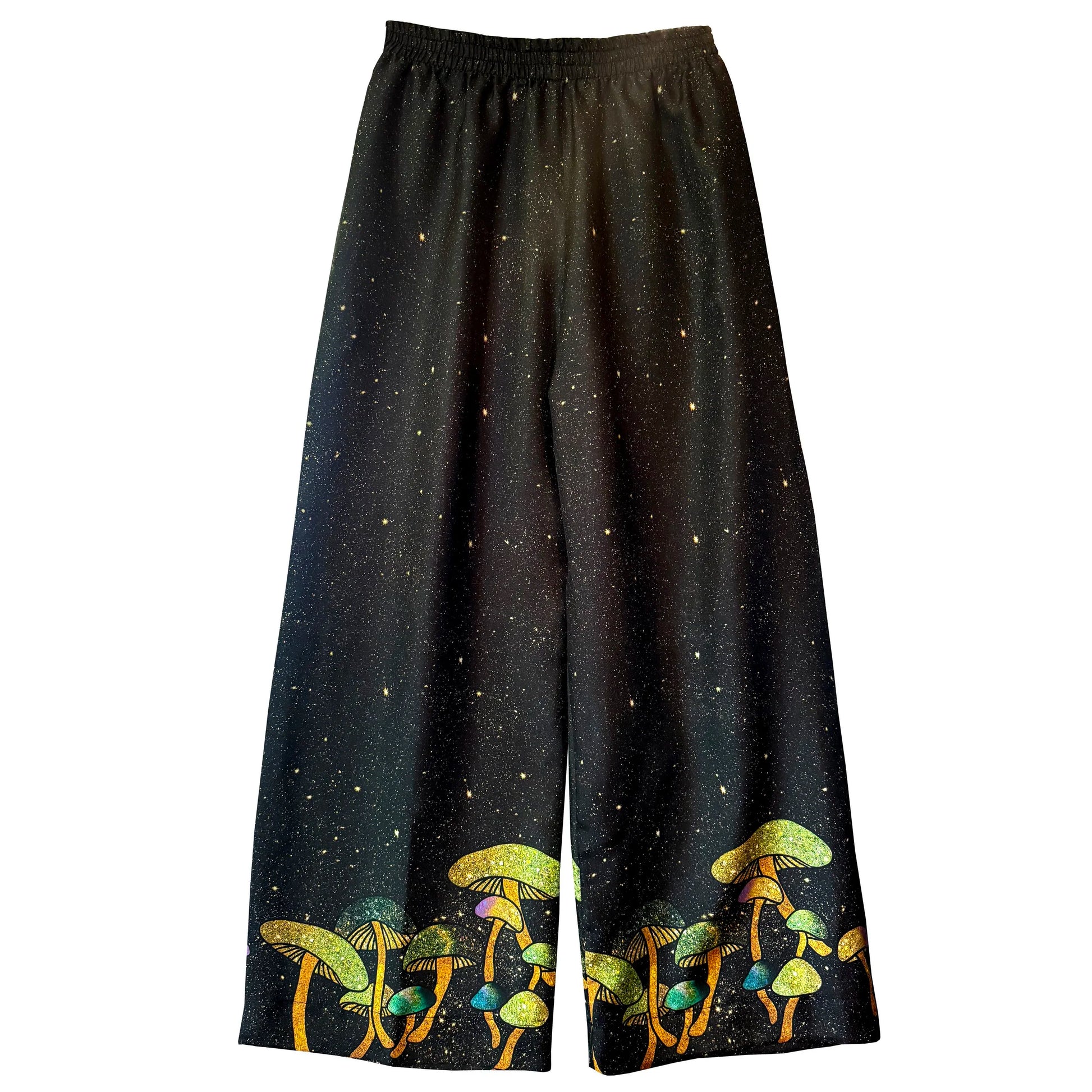 pantalon en soie aux champignons cosmiques 