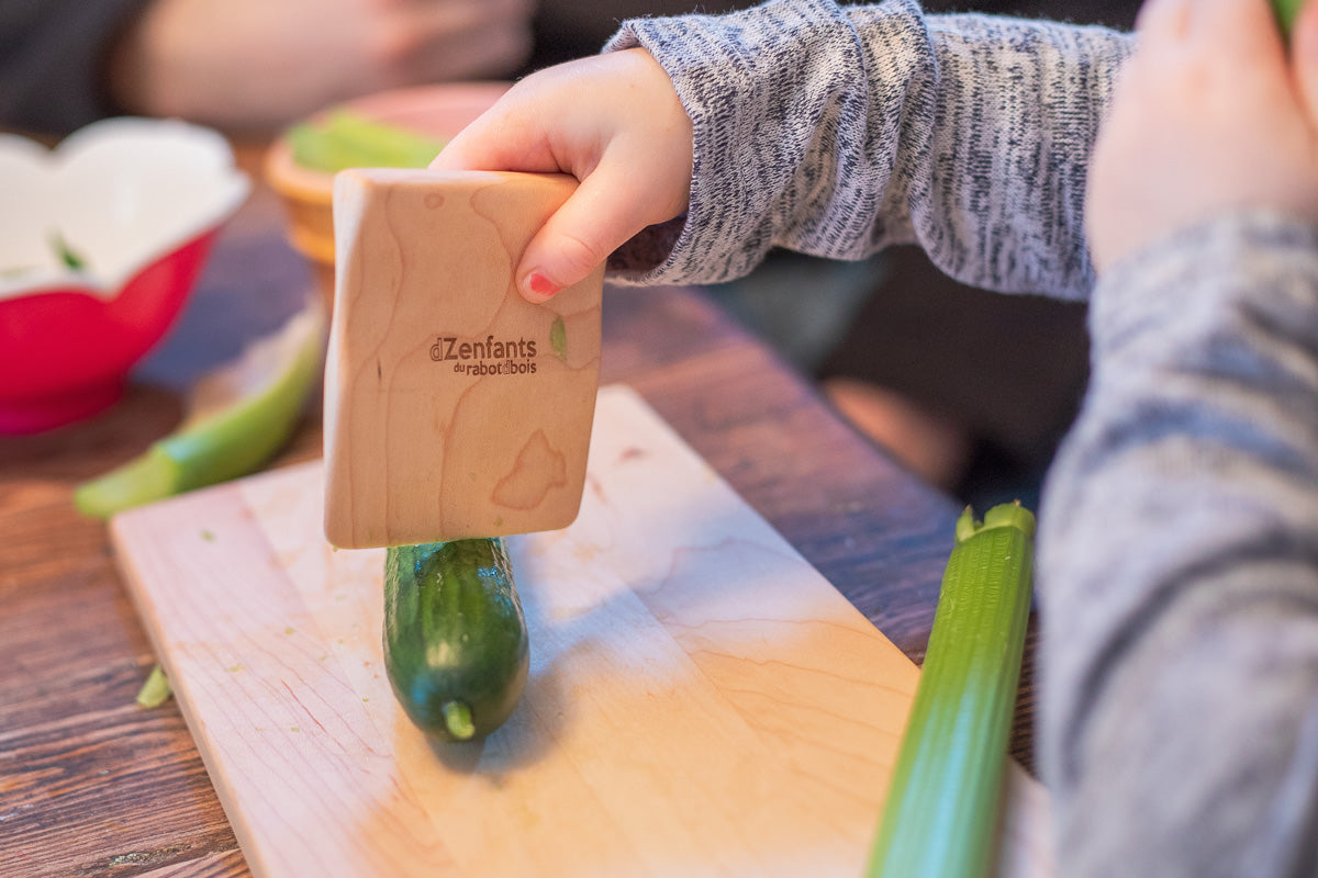 Wooden Knife and Cutting Board Set for Kids