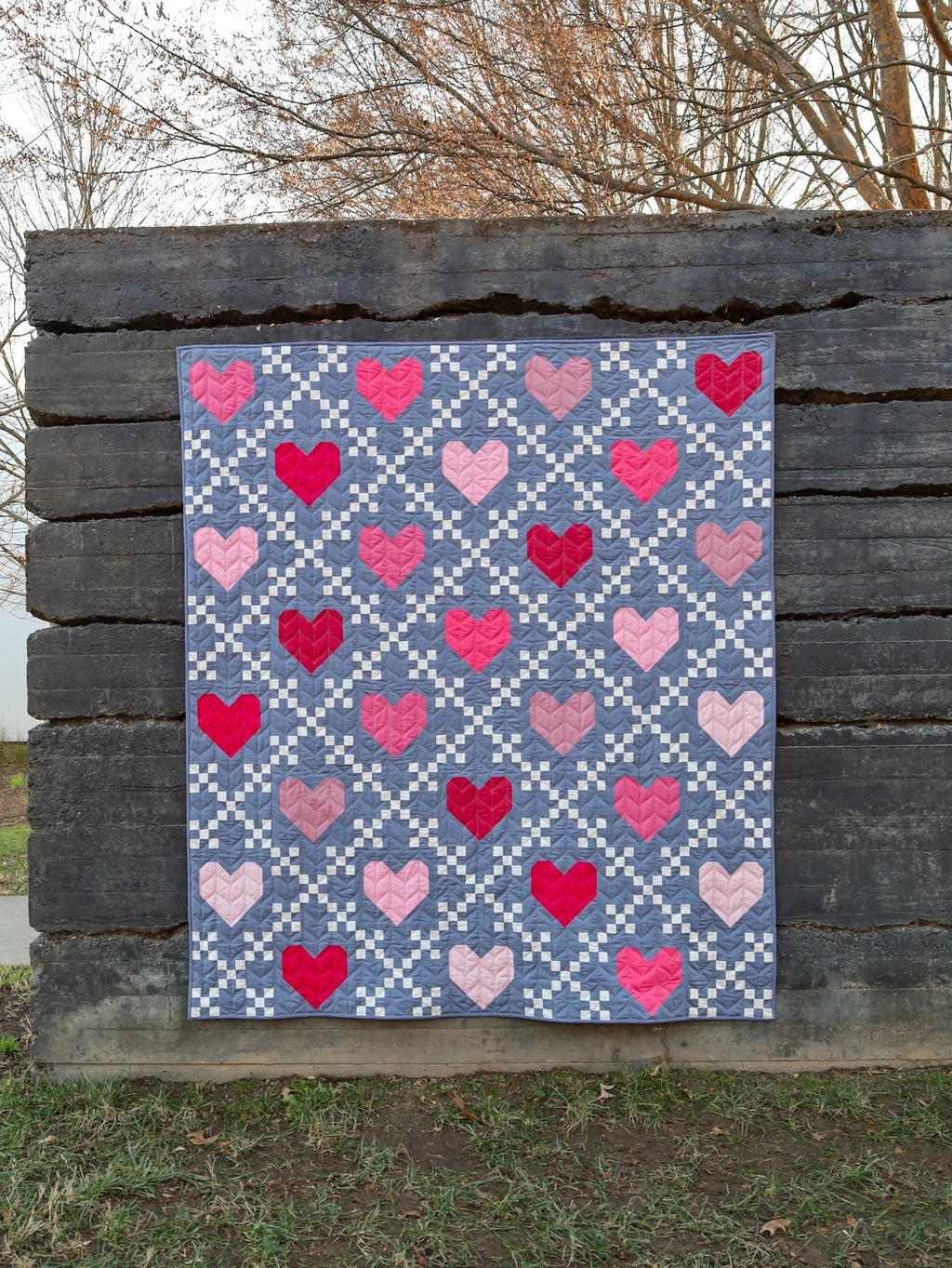 Kit de courtepointe Heirloom Hearts - Version couverture