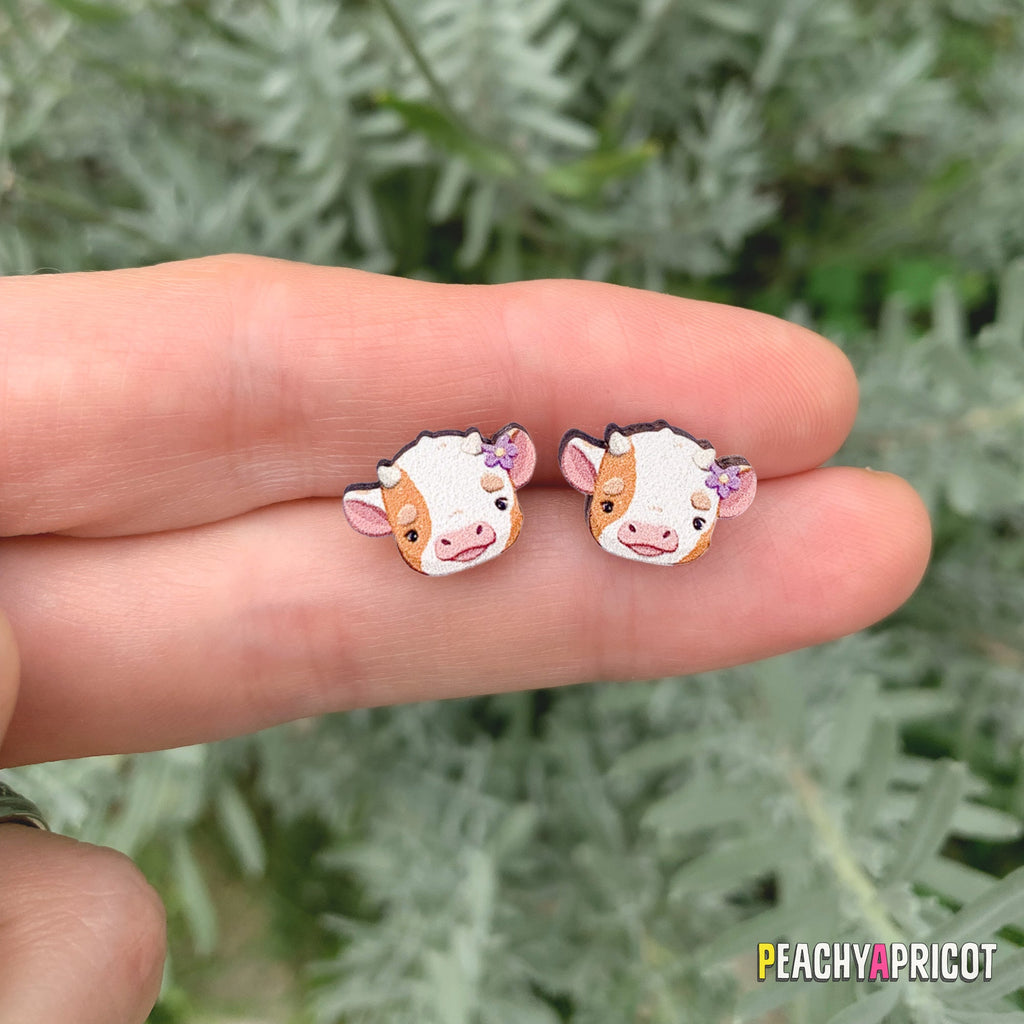 Boucles d'oreilles vache