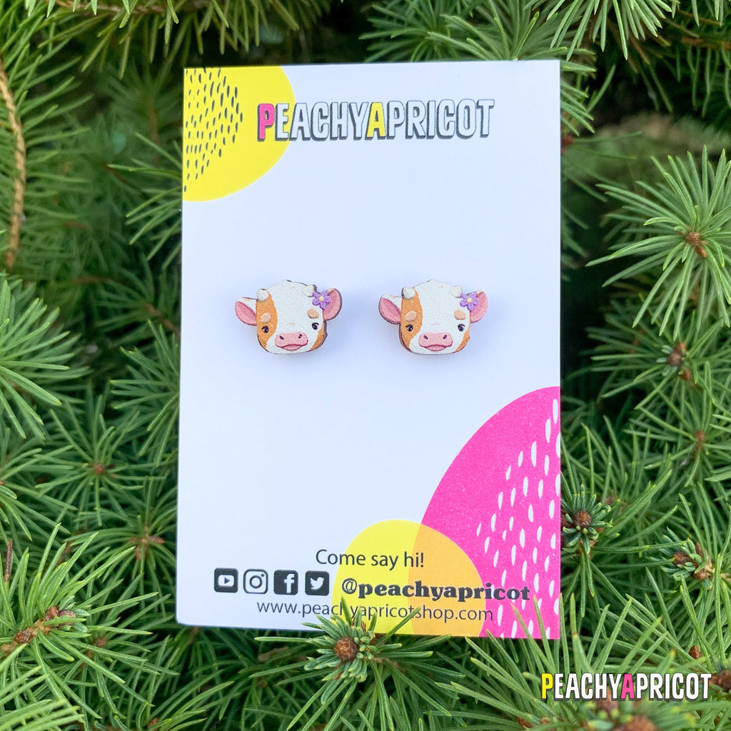 Boucles d'oreilles vache