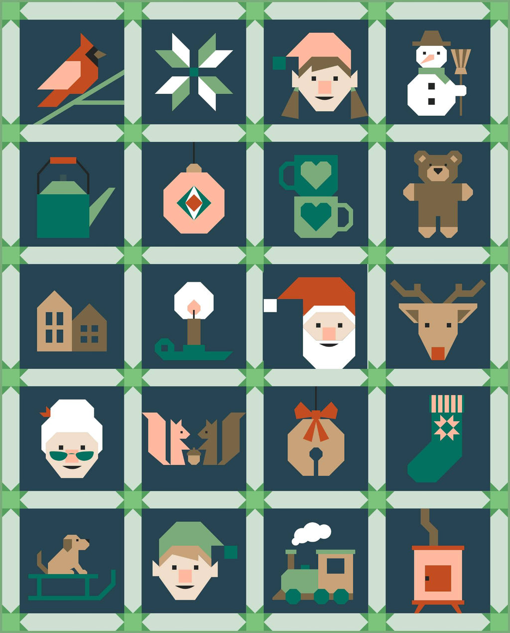 Kit de courtepointe échantillon Cozy Holidays