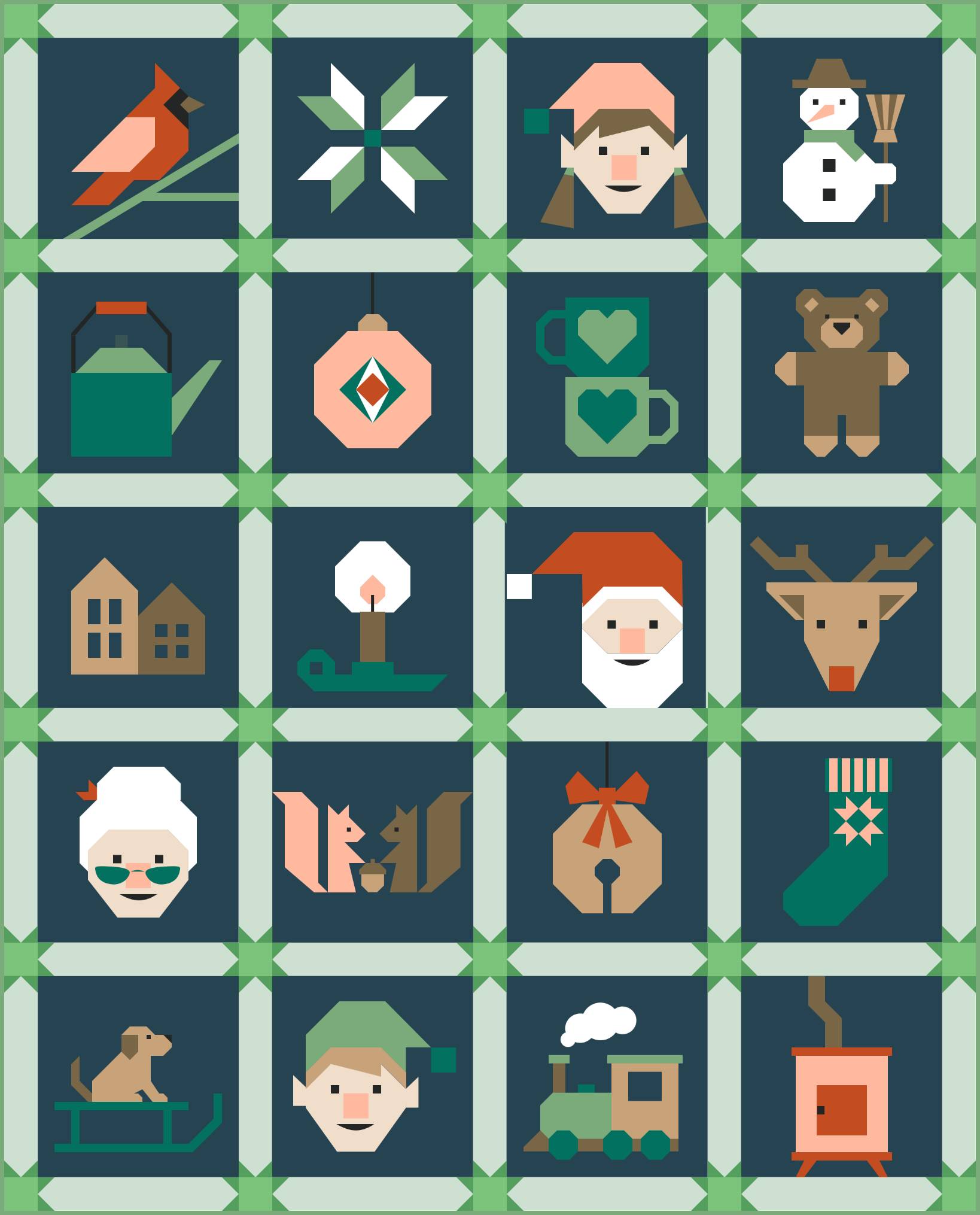 Kit de courtepointe échantillon Cozy Holidays