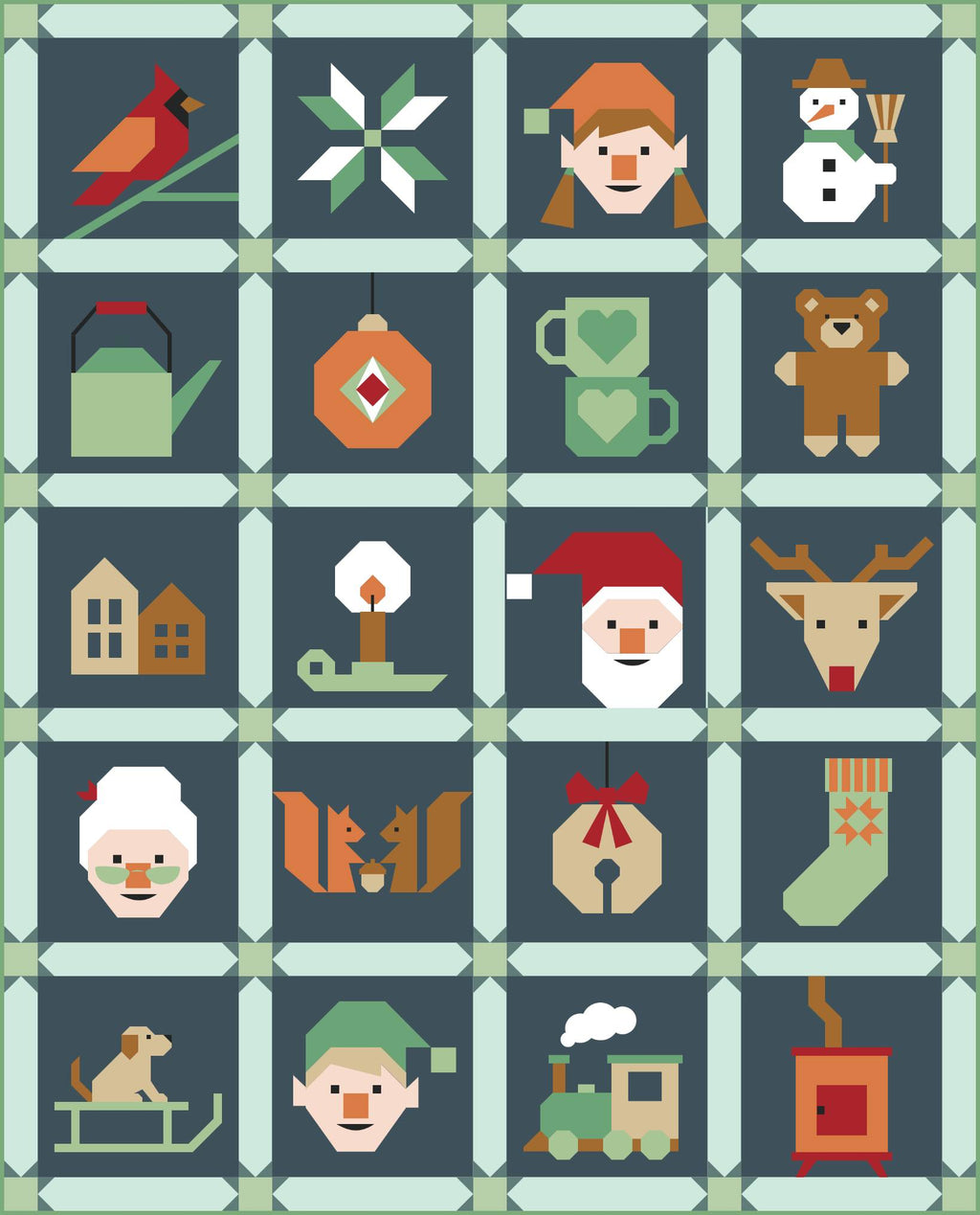 Kit de courtepointe échantillon Cozy Holidays