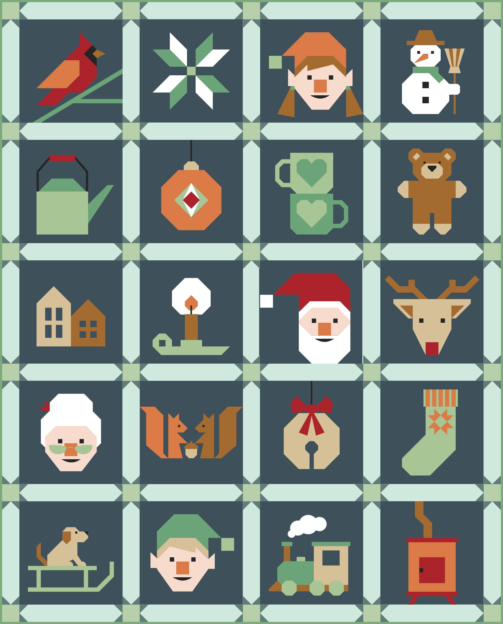 Kit de courtepointe échantillon Cozy Holidays