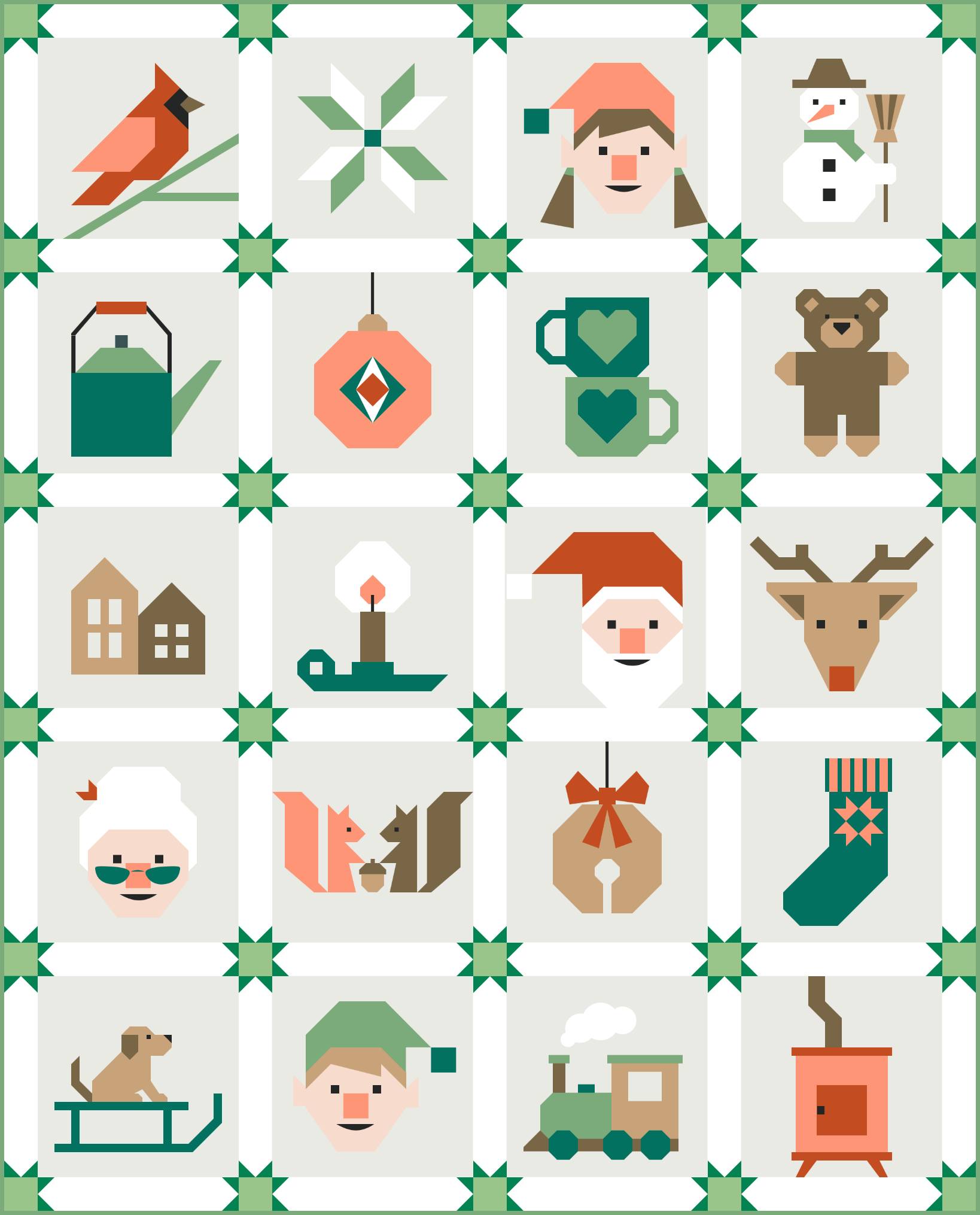 Kit de courtepointe échantillon Cozy Holidays