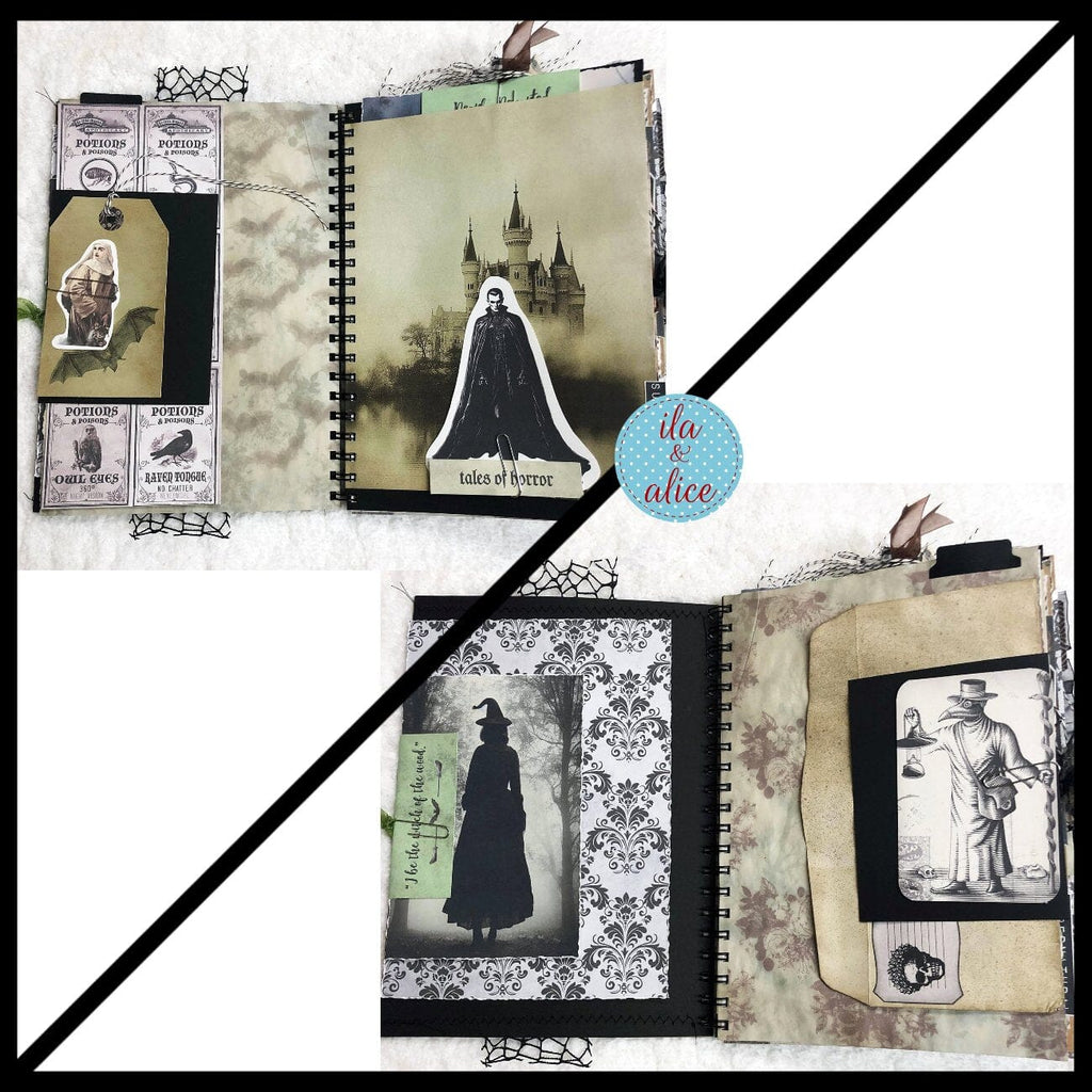 Wicked Witch Dark Academia Junk Journal for Halloween