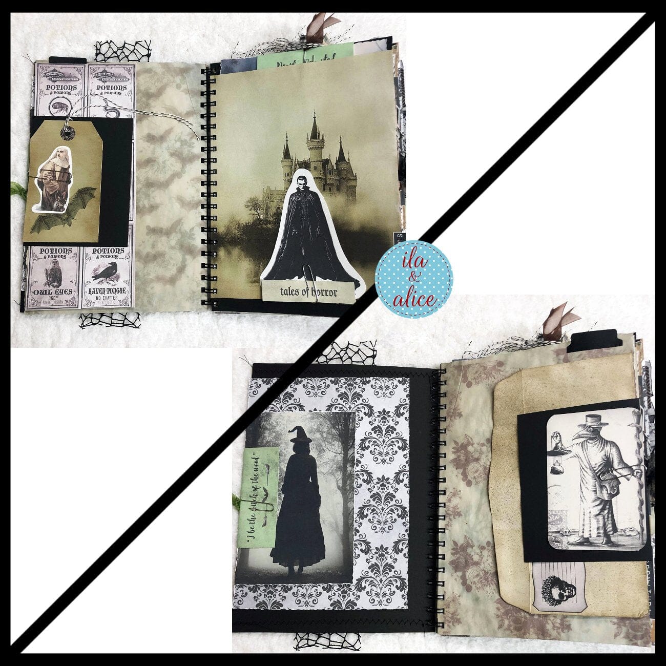 Wicked Witch Dark Academia Junk Journal for Halloween