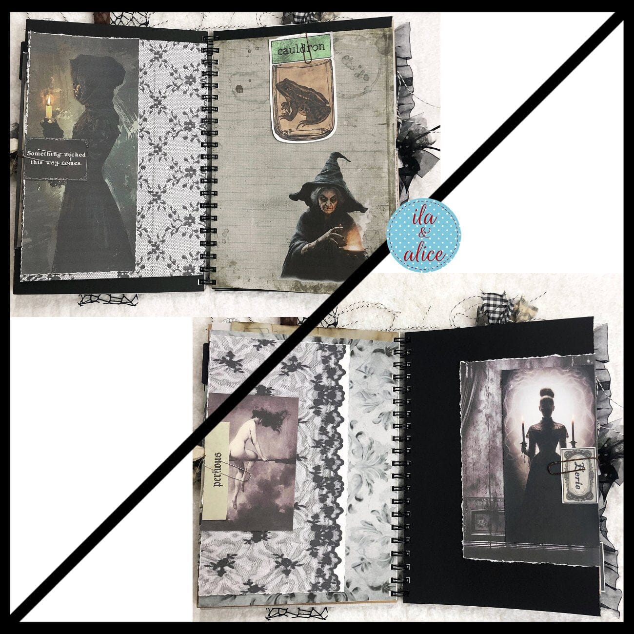 Wicked Witch Dark Academia Junk Journal for Halloween