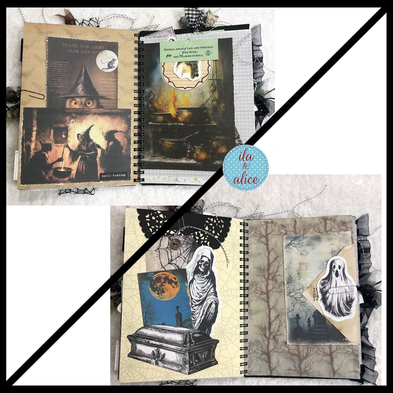 Wicked Witch Dark Academia Junk Journal for Halloween