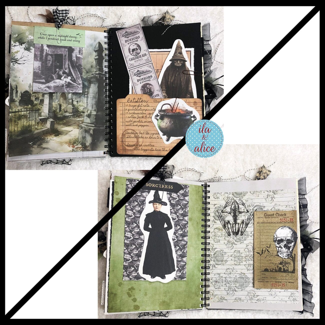 Wicked Witch Dark Academia Junk Journal for Halloween