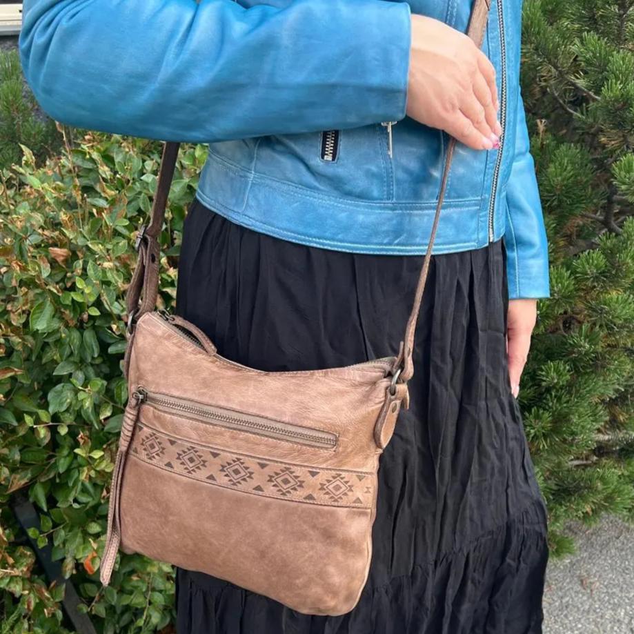 Sac bandoulière MET à motif aztèque