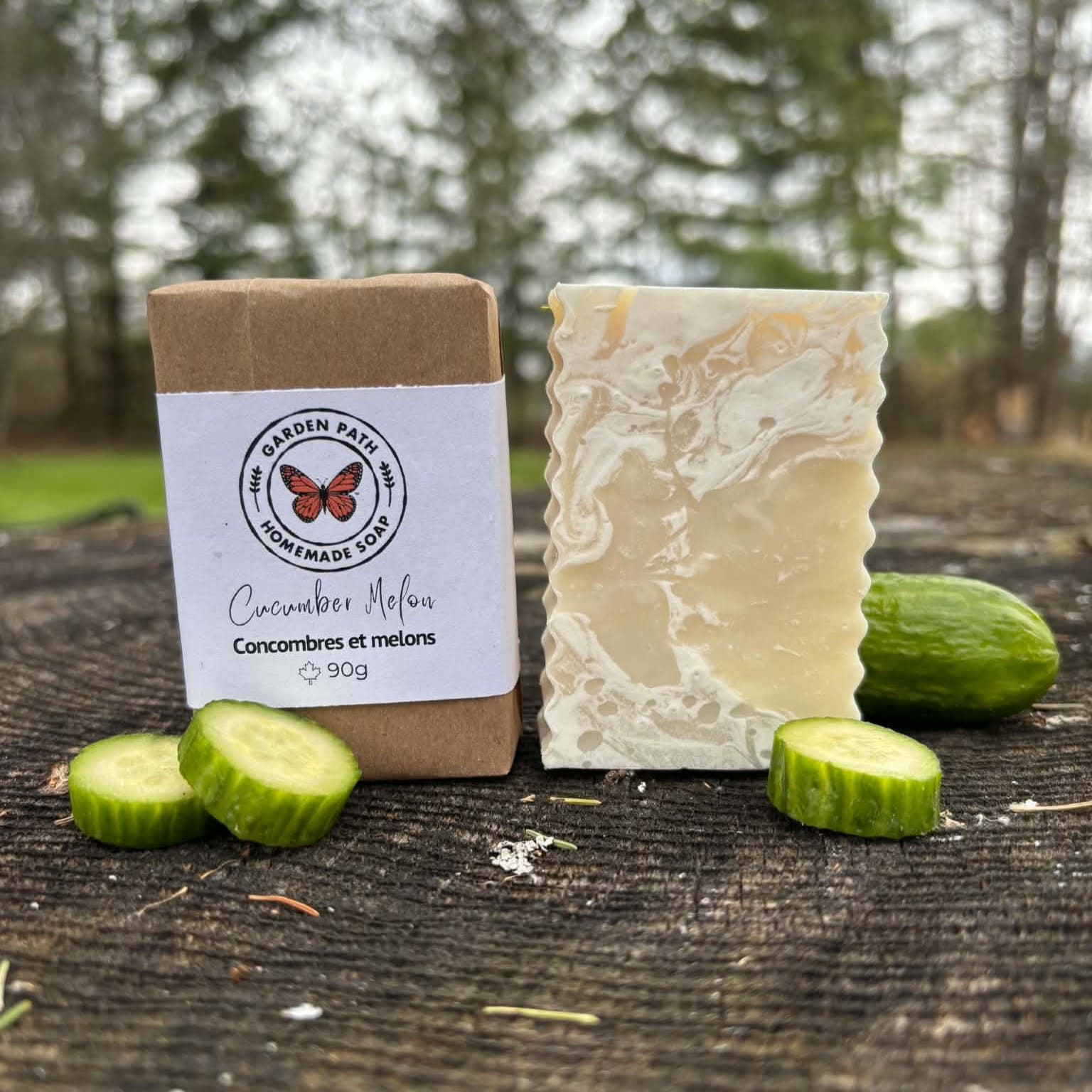 Cucumber Melon Bar Soap | Lightly Scented with Fragrance