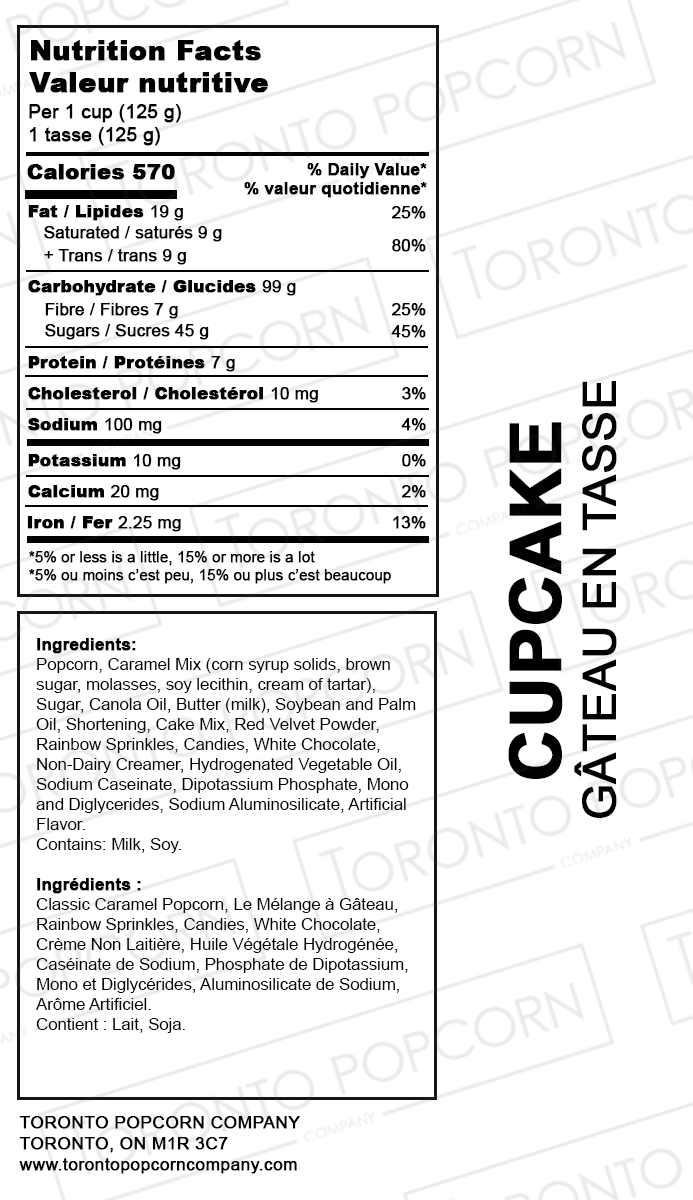 Popcorn au cupcake