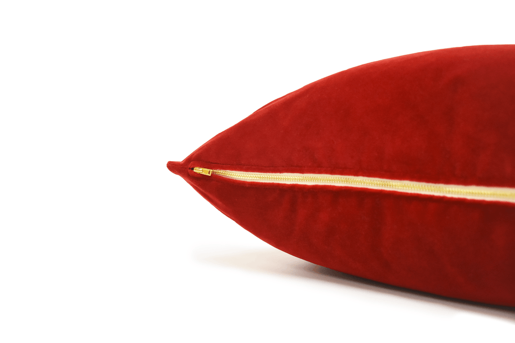 Housse de coussin en velours Escarlata