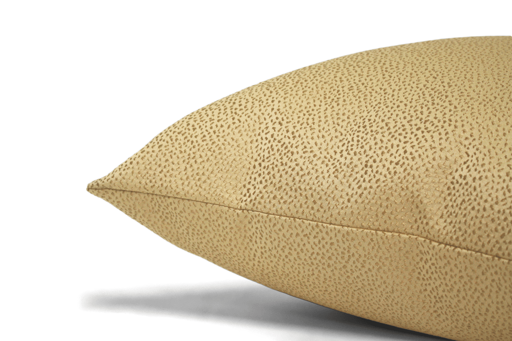 Housse de coussin dorée