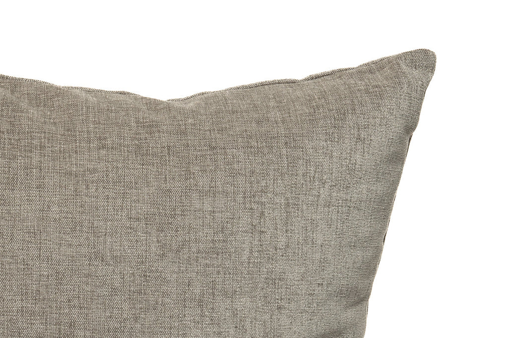 Housse de coussin en chenille grise