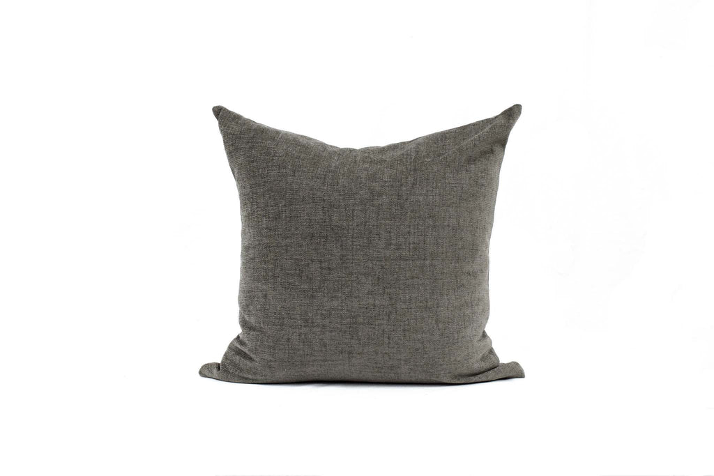 Housse de coussin en chenille couleur ardoise