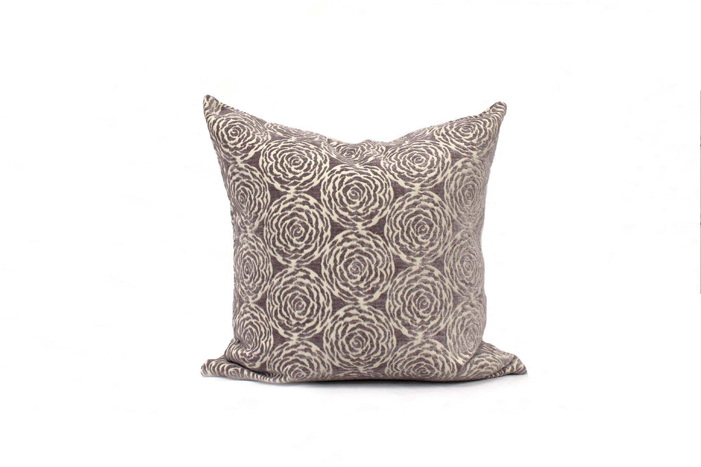 Housse de coussin à fleurs mauves