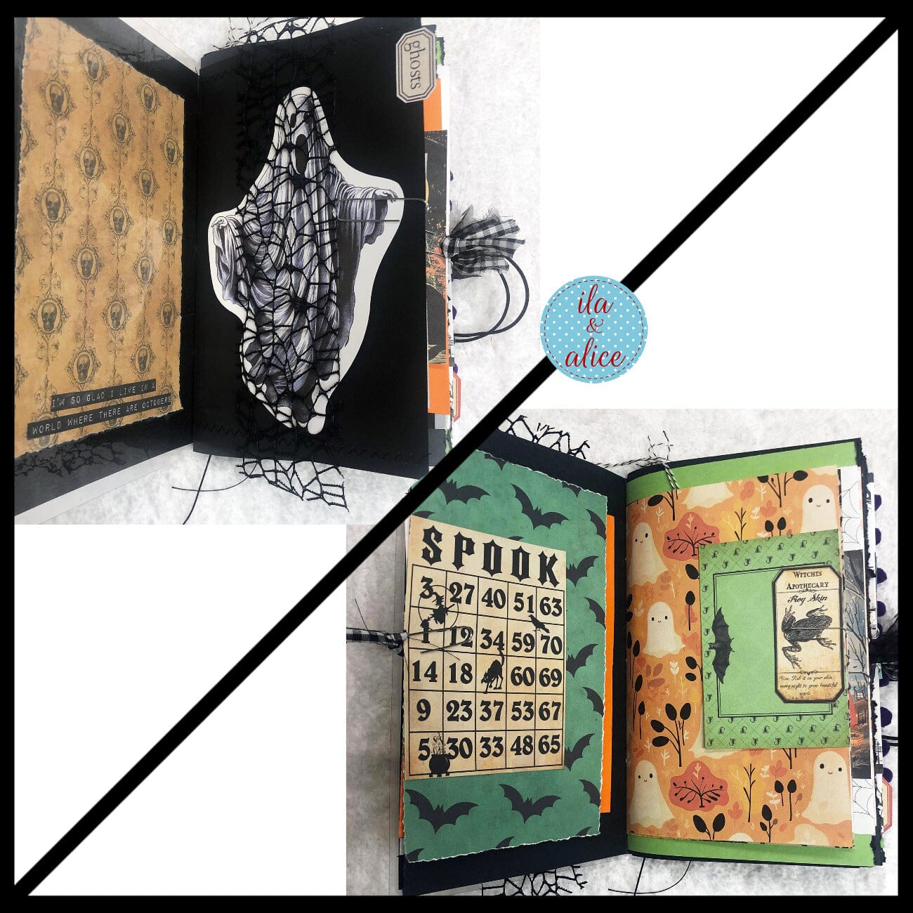 Ghosts in Spooky Town Halloween Junk Journal #2