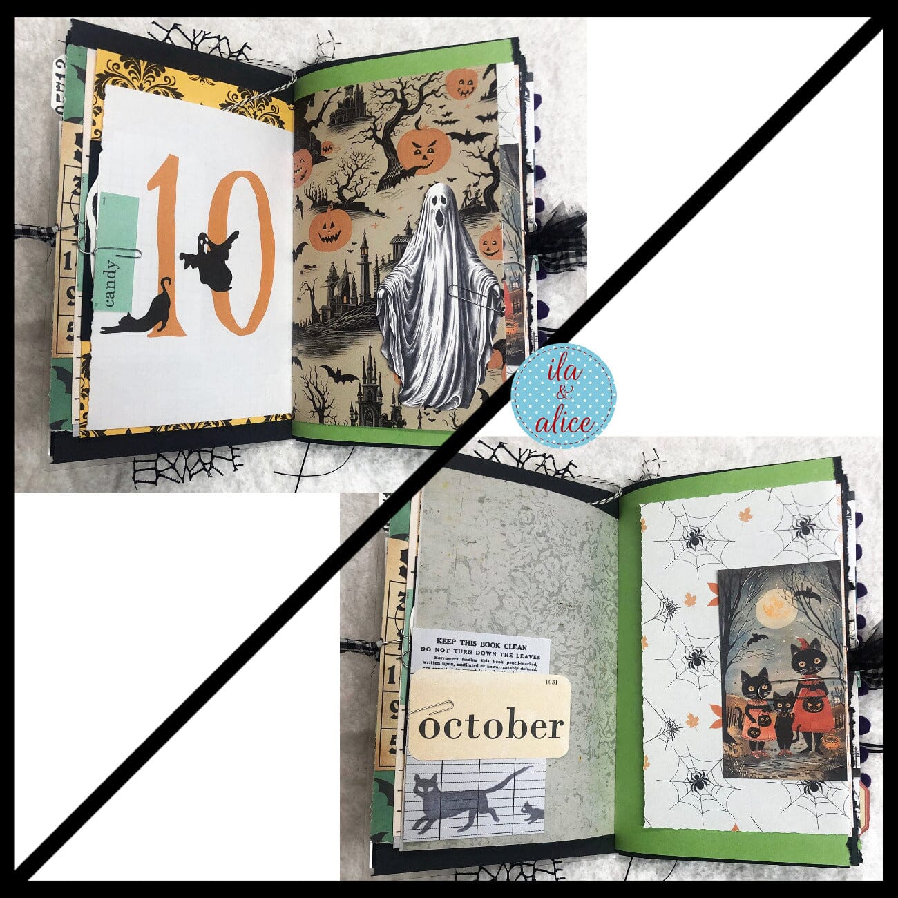 Ghosts in Spooky Town Halloween Junk Journal #1