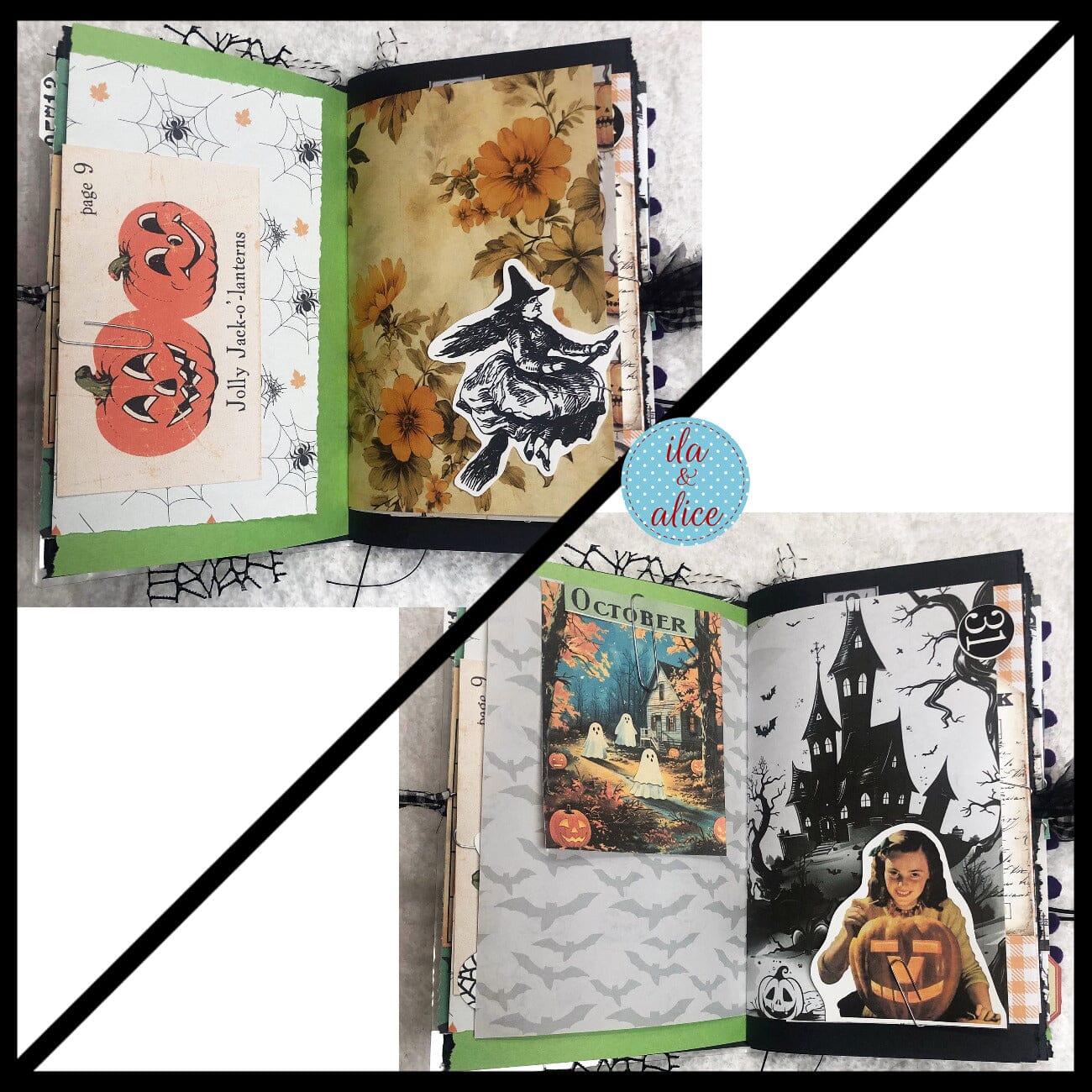 Ghosts in Spooky Town Halloween Junk Journal #1