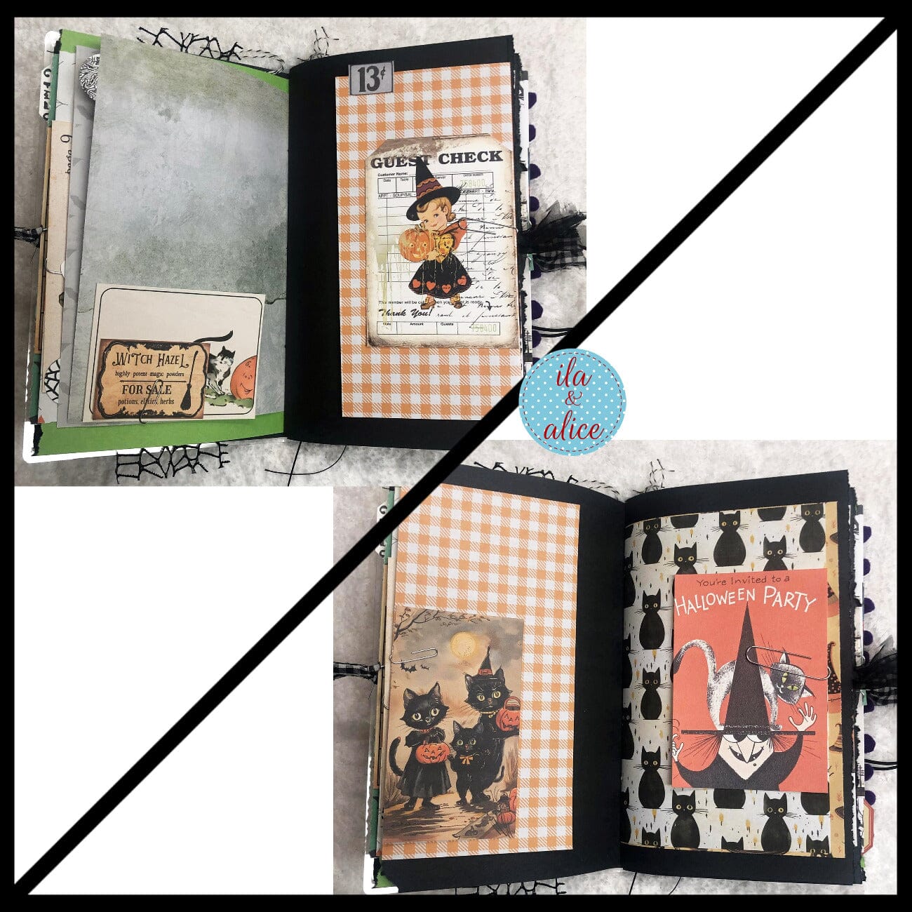 Ghosts in Spooky Town Halloween Junk Journal #1