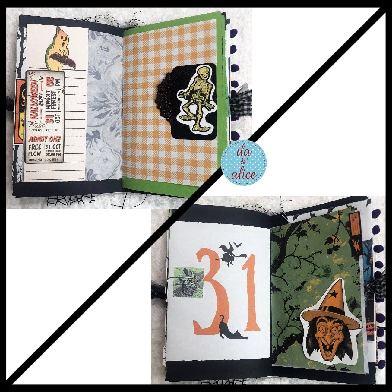 Ghosts in Spooky Town Halloween Junk Journal #1