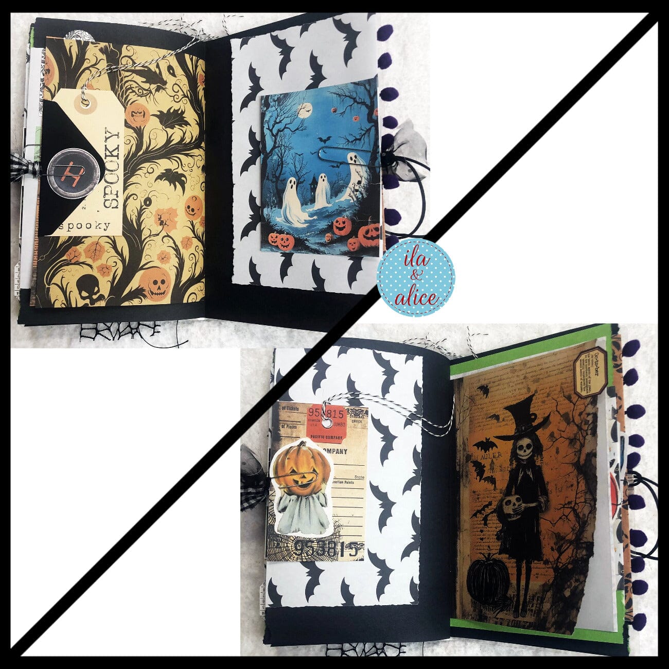 Ghosts in Spooky Town Halloween Junk Journal #2