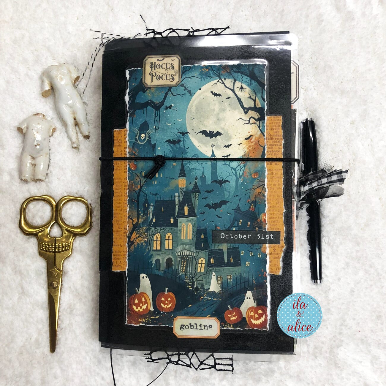 Ghosts in Spooky Town Halloween Junk Journal #1