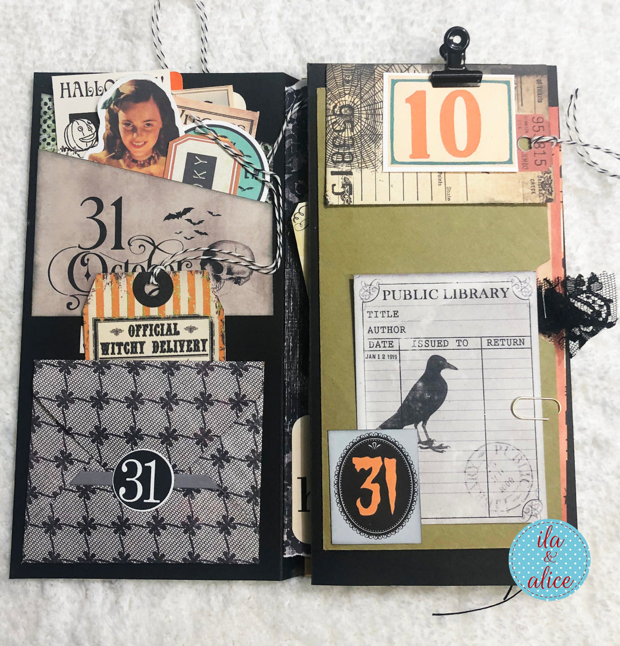 Joli folio d'Halloween avec citrouilles lumineuses et maison hantée