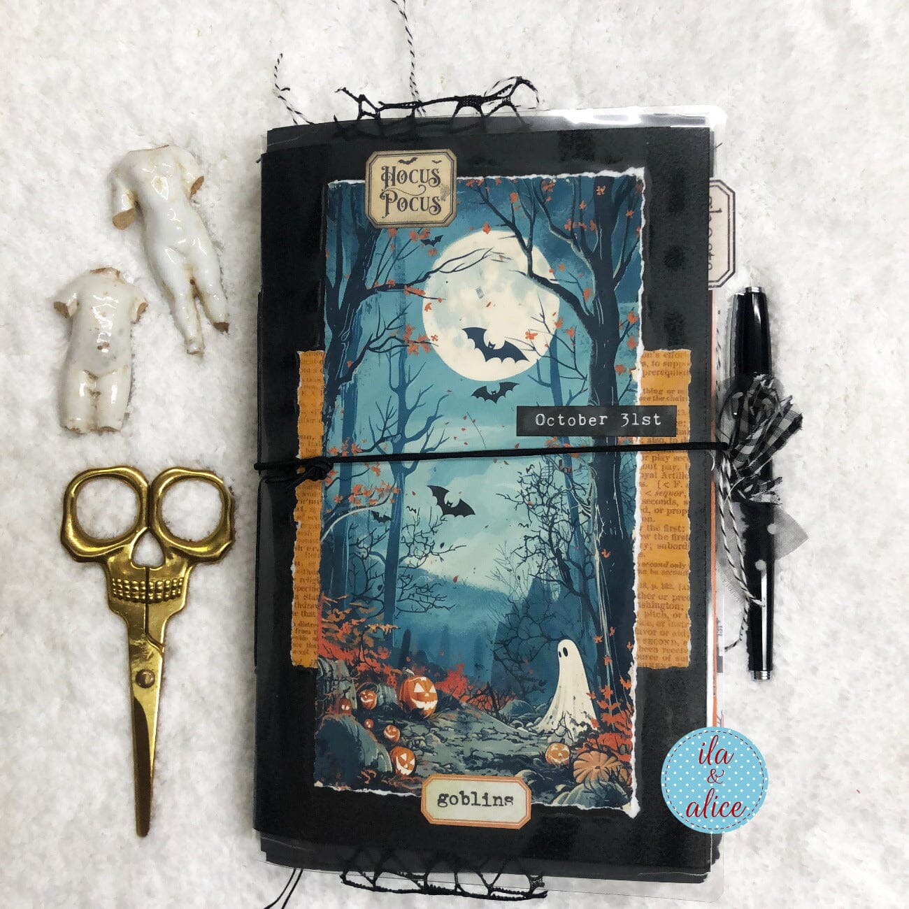 Ghosts in Spooky Town Halloween Junk Journal #3