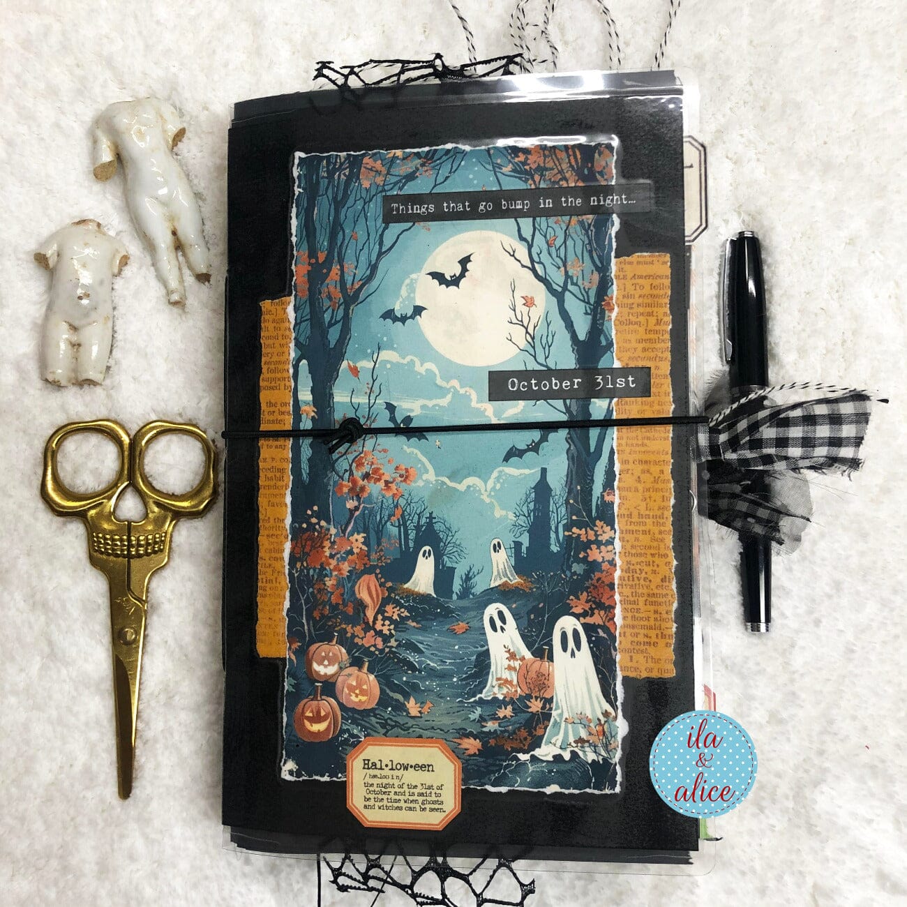Ghosts in Spooky Town Halloween Junk Journal #2
