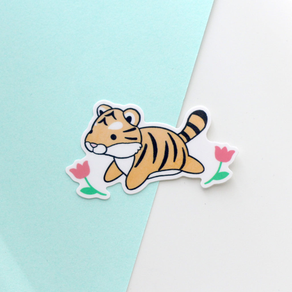 Tiger Vinyl Sticker. Tiger Stationery
