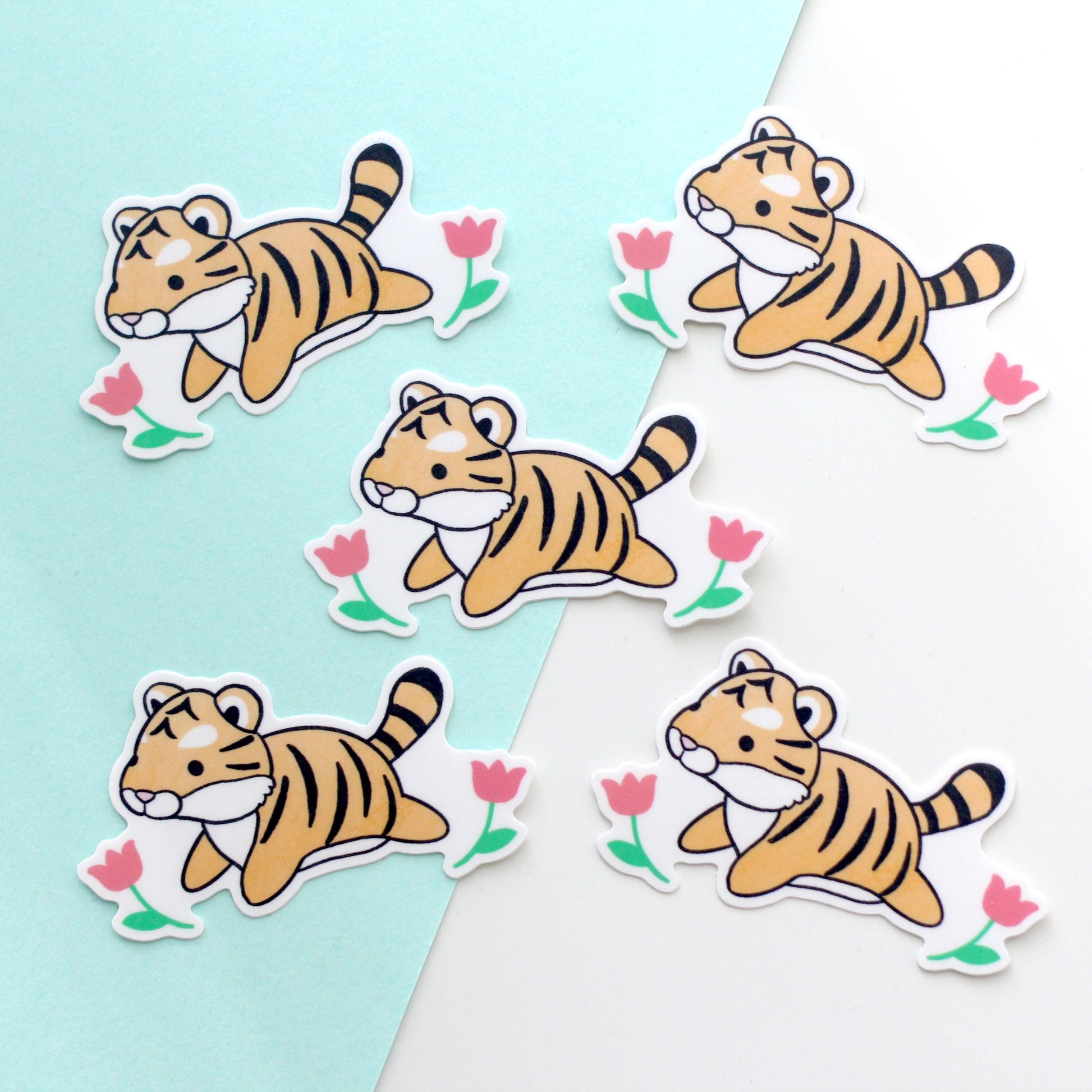 Tiger Vinyl Sticker. Tiger Stationery