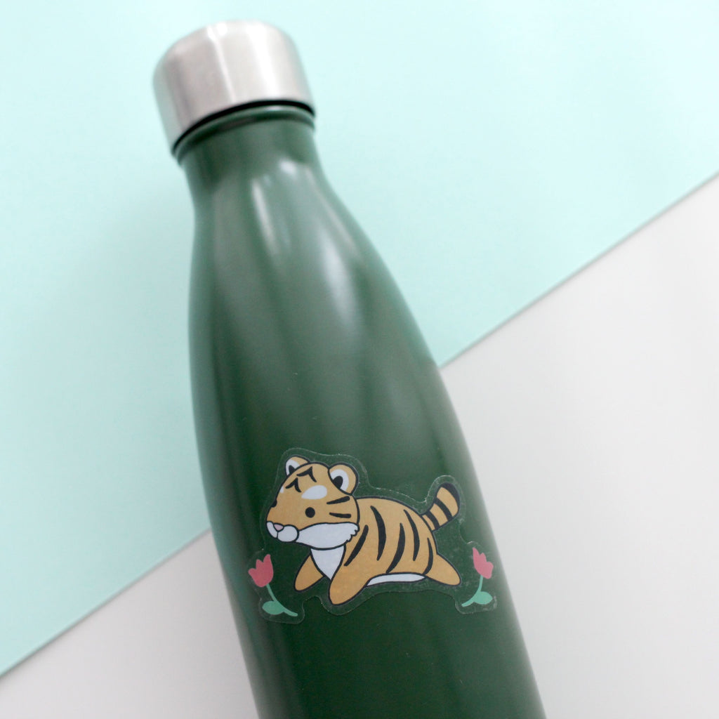 Tiger Vinyl Sticker. Cute Tiger Stationery