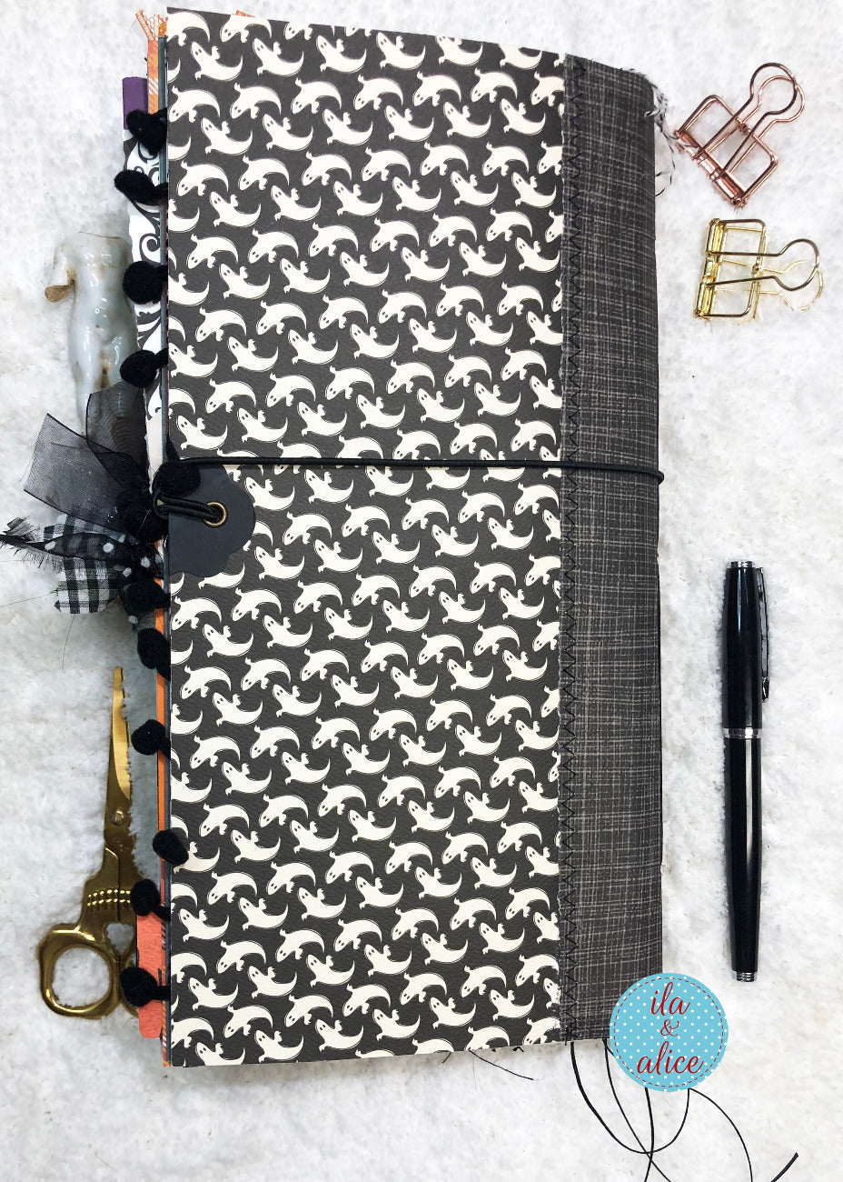 Halloween Soft Cover Junk Journal with Ghosts