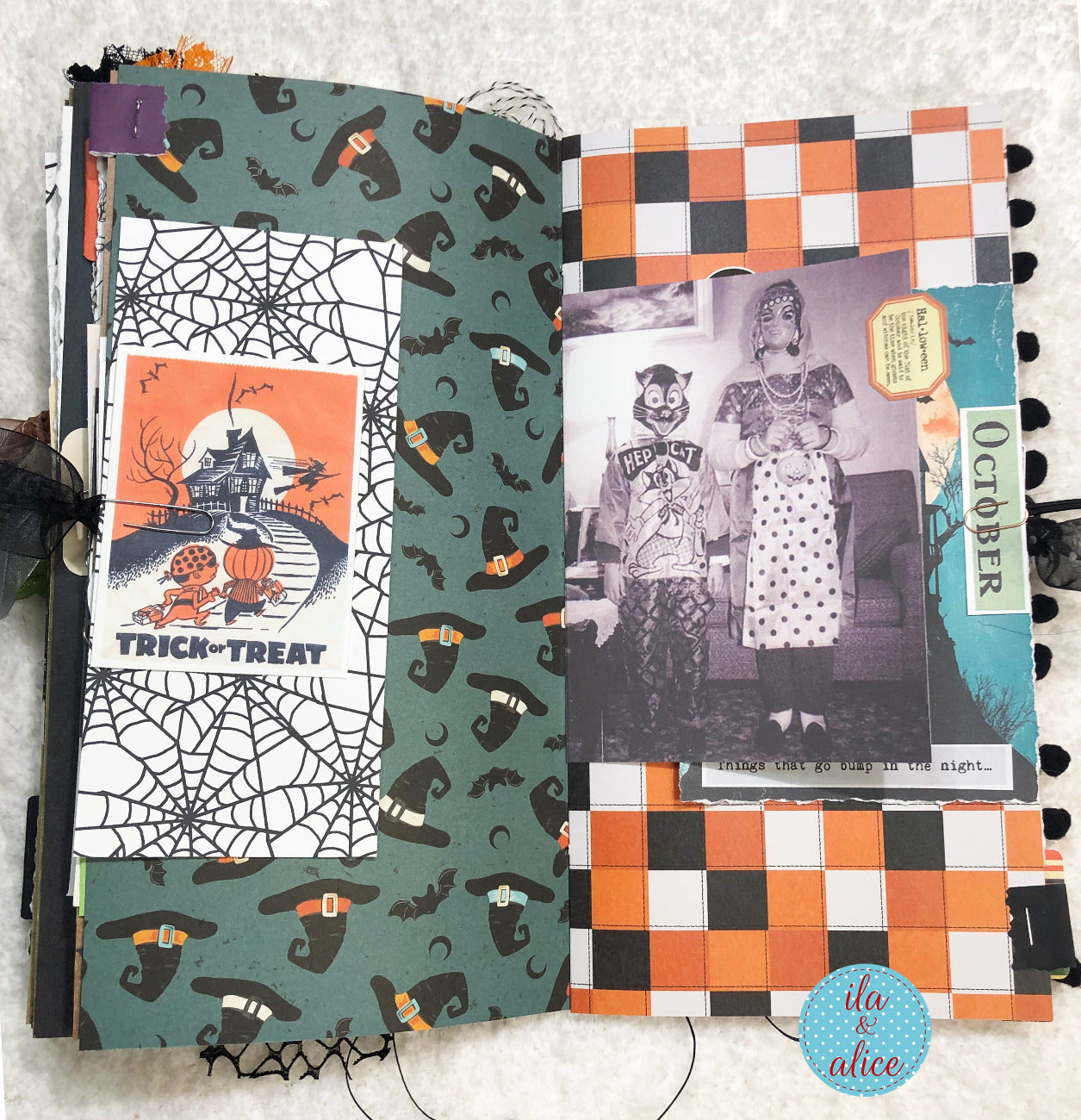 Halloween Soft Cover Junk Journal with Ghosts