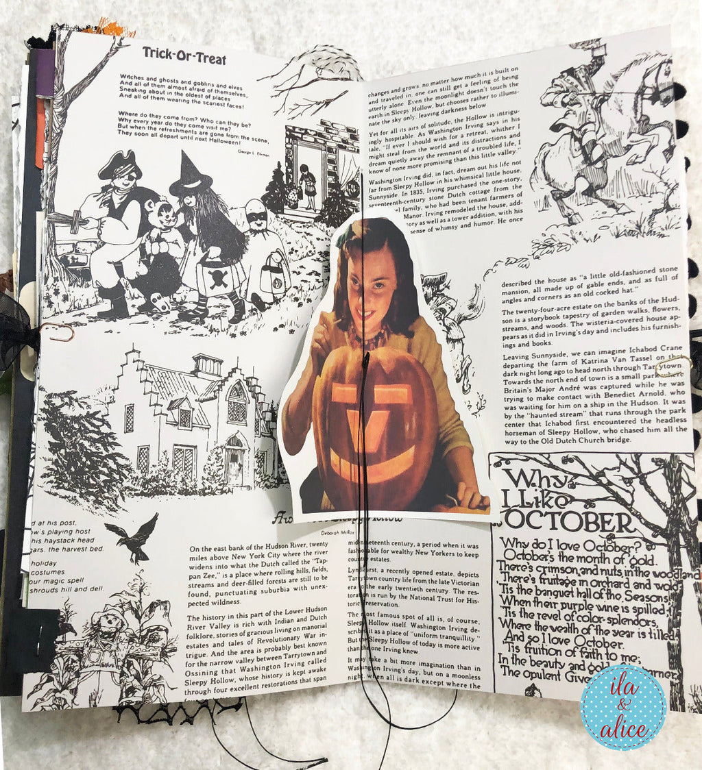 Halloween Soft Cover Junk Journal with Ghosts