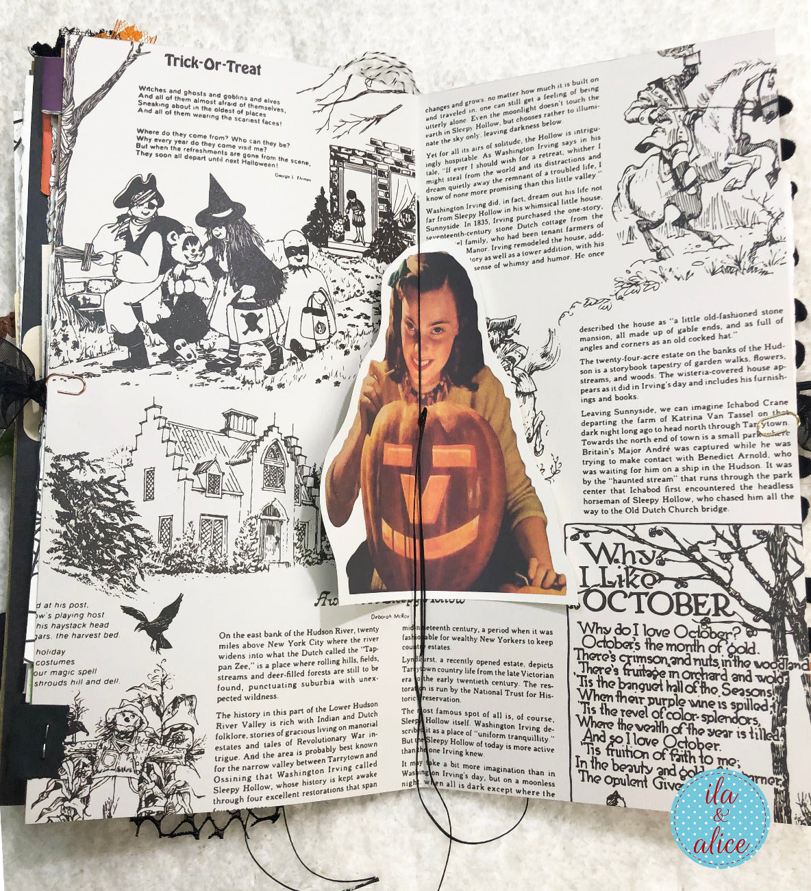 Halloween Soft Cover Junk Journal with Ghosts