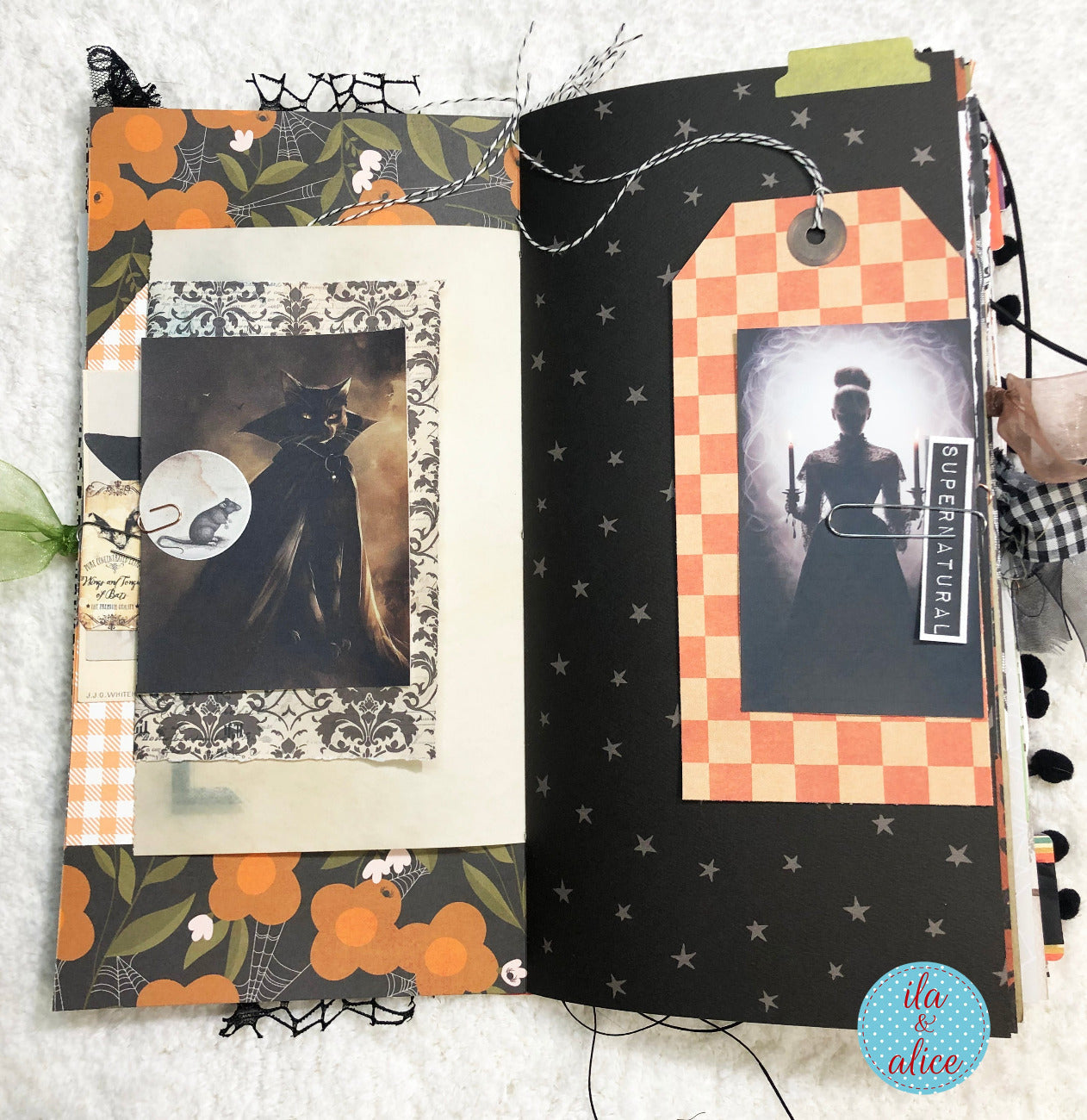Halloween Soft Cover Junk Journal with Ghosts