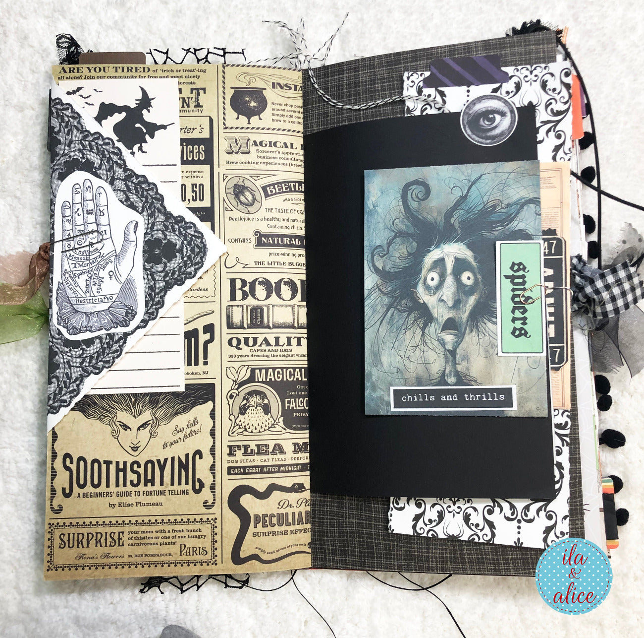 Halloween Soft Cover Junk Journal with Ghosts