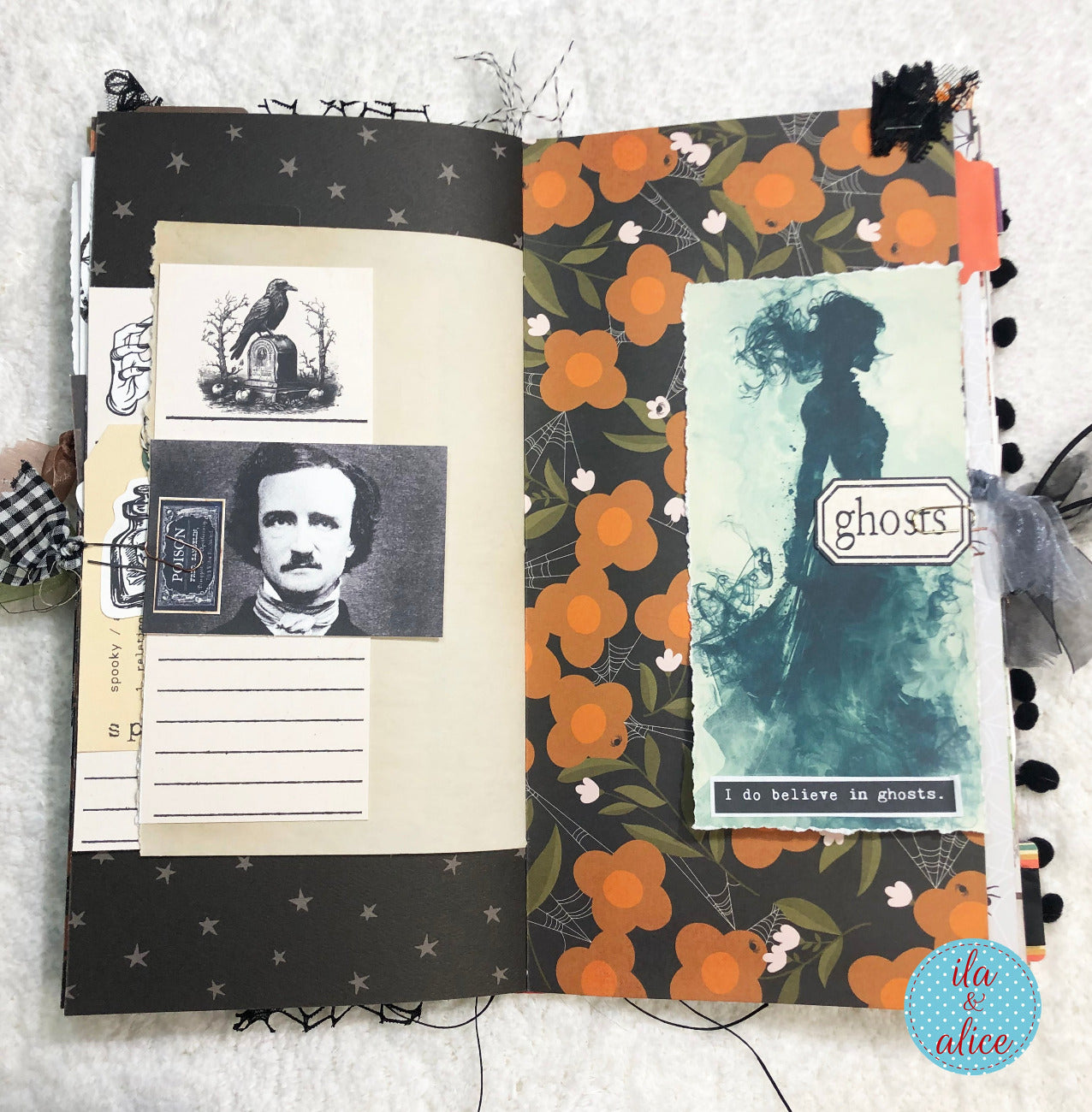 Halloween Soft Cover Junk Journal with Black Cats