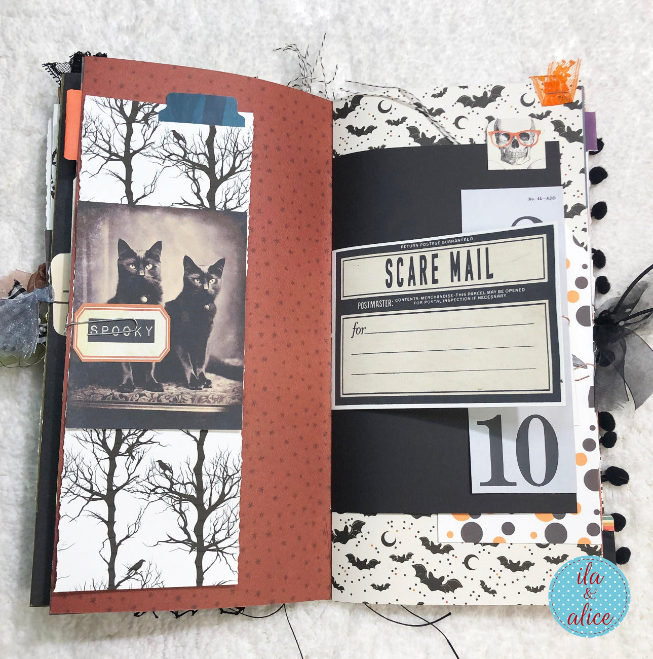 Halloween Soft Cover Junk Journal with Ghosts
