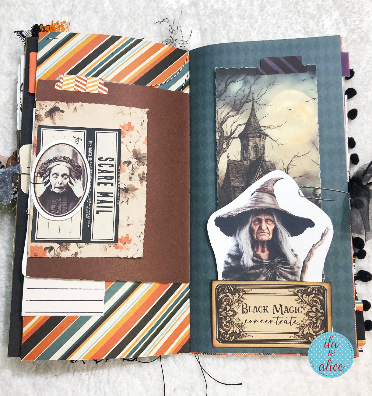 Halloween Soft Cover Junk Journal with Ghosts